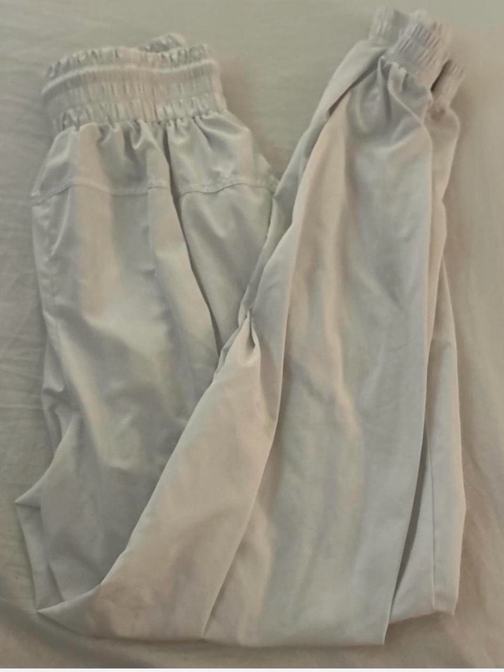 Forever 21 Light Gray Smocked Waist Jogger Pants